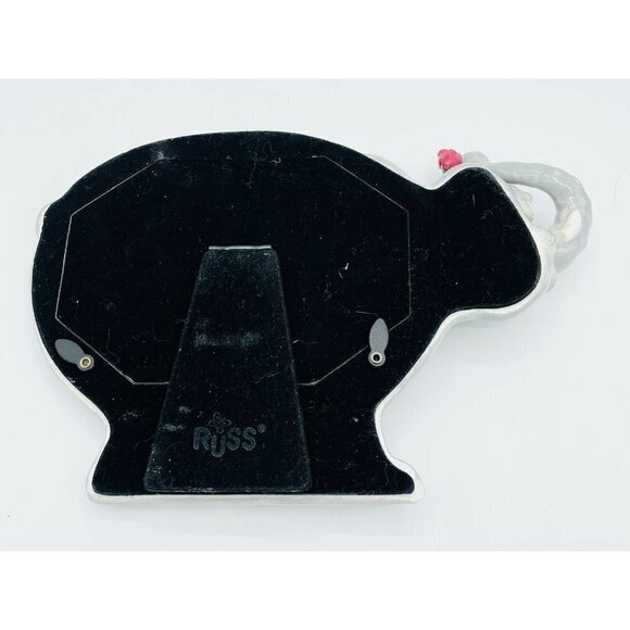 Russ Elephant & Dodo Bird Picture Frame 4x6 Photo Ceramic Trunk Up Friends Gray - Picture 5 of 7